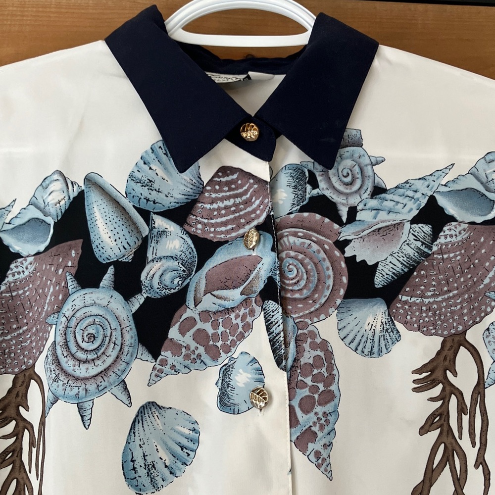 Vintage shell sea blouse Japanese